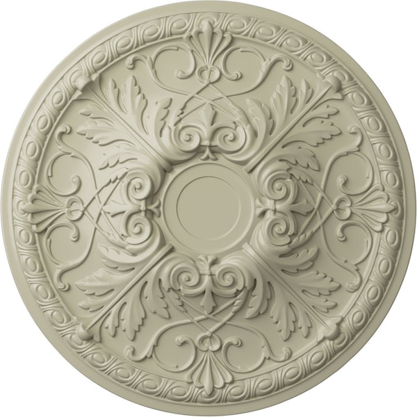 Ekena Millwork Tristan Ceiling Medallion (Fits Canopies up to 5 1/2"), Hand-Painted Clear Yellow, 26"OD x 3"P CM26TNCYF - main